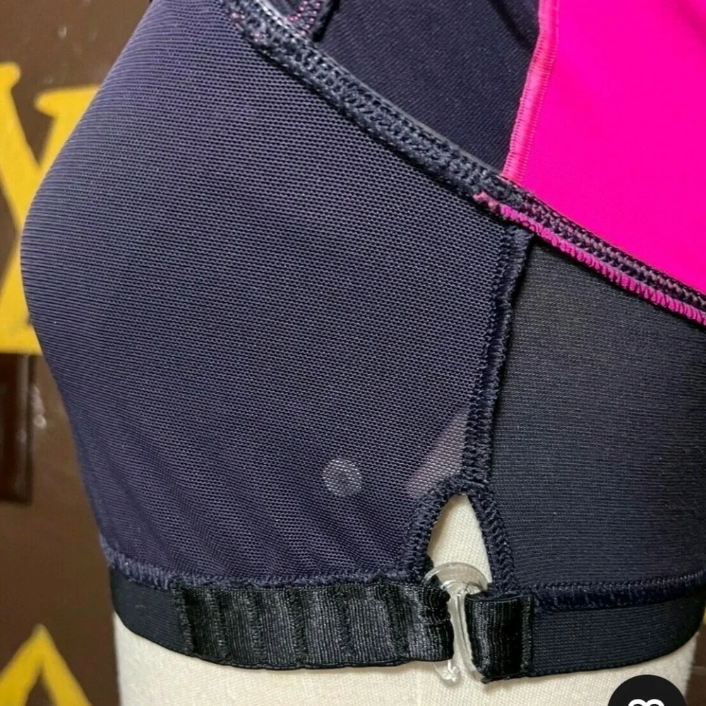 Lululemon Athletica Dark Blue and Bright Pink Tank Top